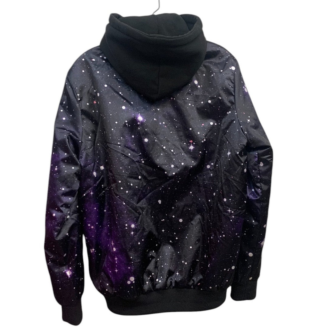 LA LAKERS GALAXY NBA SPACE HOODIE JACKET Puffer SZ S