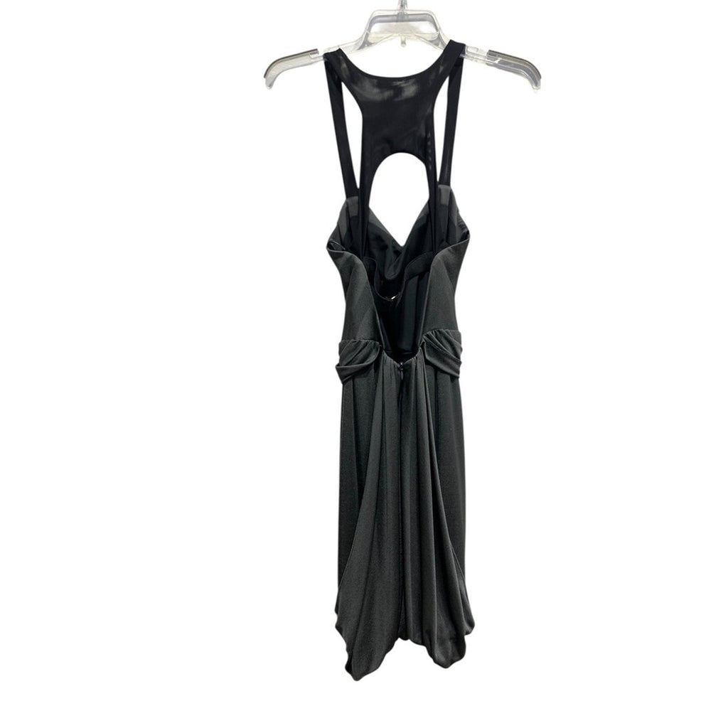 Rag and Bone Draped Mesh Strap Grey and Black Dress Women Size 6
