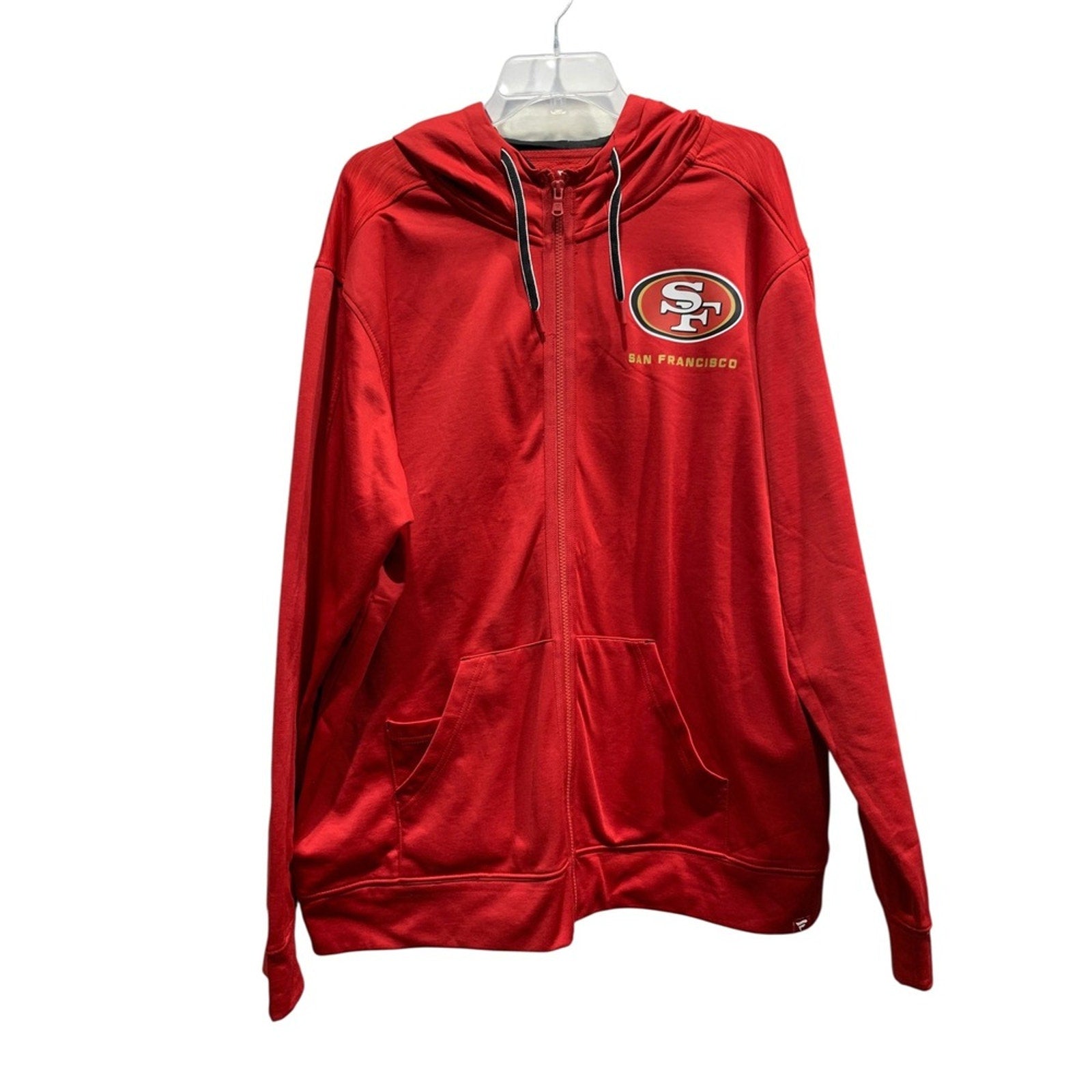 San Francisco 49ers Fanatics Red Full Zip Hoodie Mens 2XL NFL Jacket