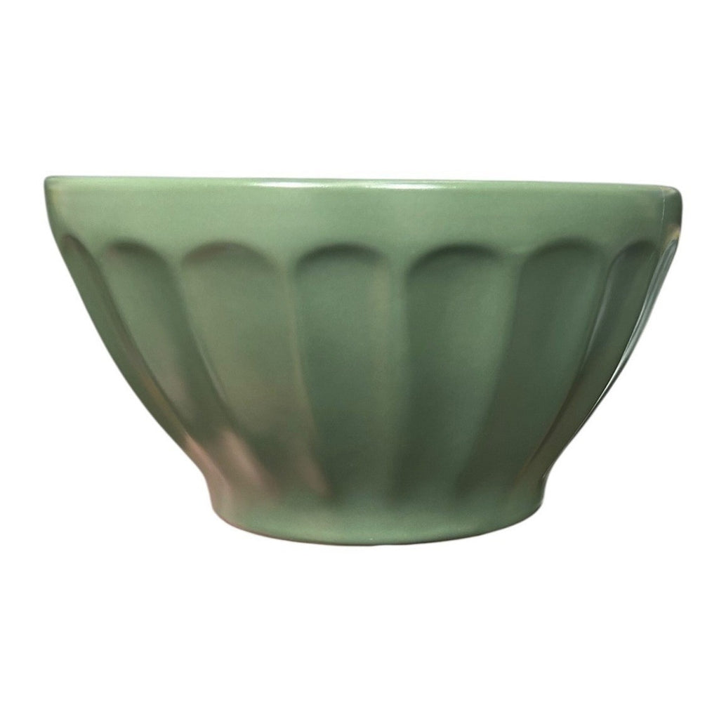 Anthropologie Sage Green Fluted Latte Bowl Made in Portugal Ceramic Dinnerware