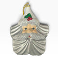 Kurt Adler Glass Santa Claus in Seashell Christmas Ornament Silver Glitter