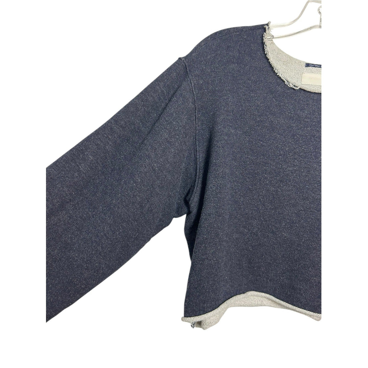 MOTHER The Cut Bubble Cropped Sweatshirt Coming In From The Cold XS grunge Edge
