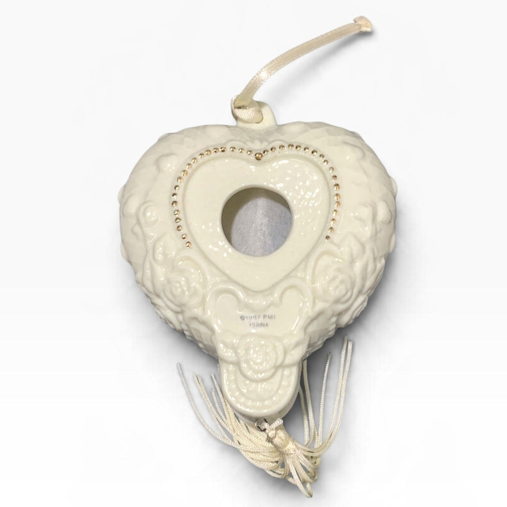 Vintage Precious Moments Heart Porcelain Pomander Charity Begins in the Heart