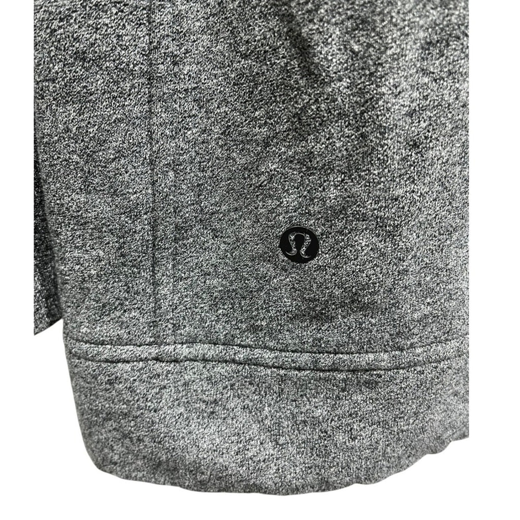 Lululemon Back To It Wrap Heathered Speckled Black Gray Asymmetrical Zip Size 6
