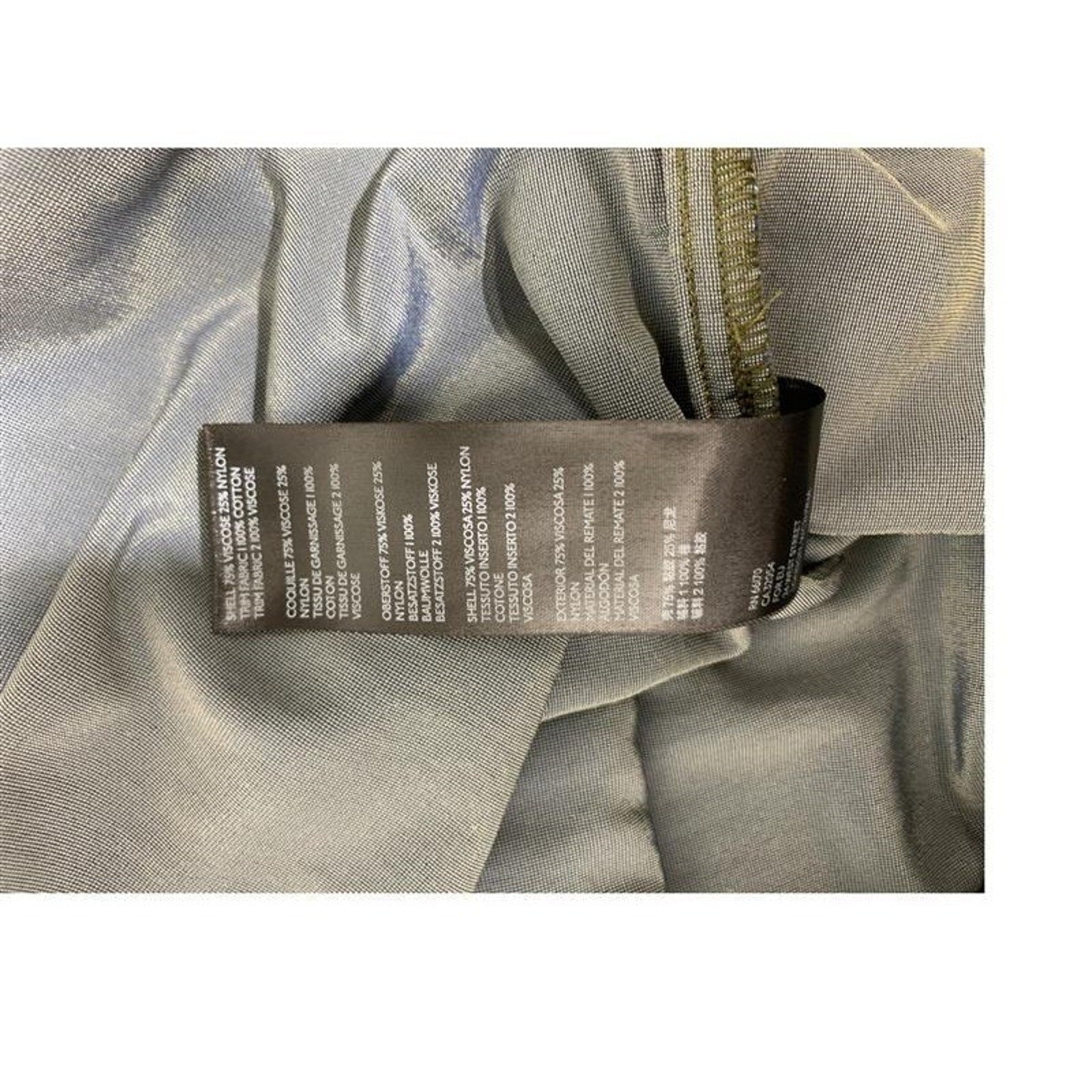 Maeve Anthropologie Olive Green Velvet Button Down Shirt Long Sleeve Womens Sz 6