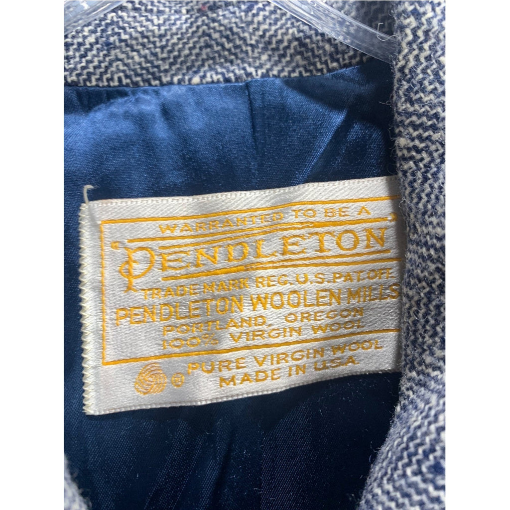 Vintage Pendleton Women's Size 10 Gray 100% Virgin Wool Long Coat Made USA
