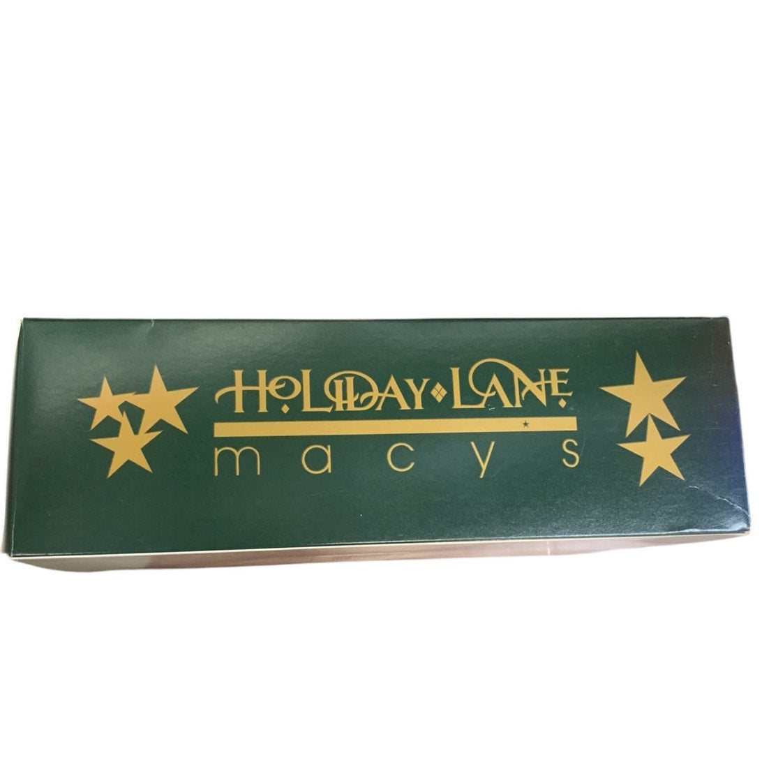 VTG Holiday Lane Macy's Ivory Glass Ornaments 2 5/8 Diameter
