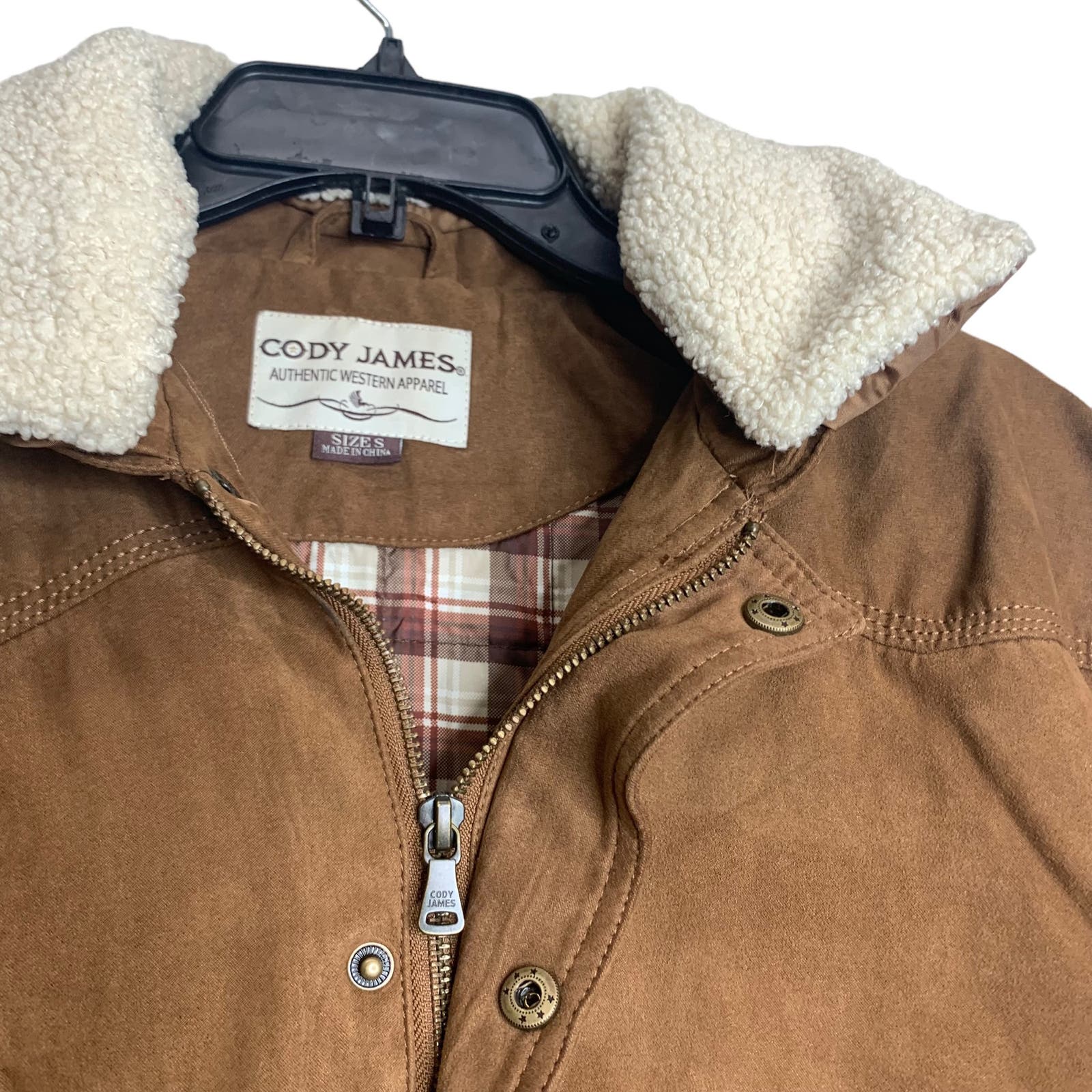 Cody James Dark Brown Swayed Bomber Men's Jacket SZ S