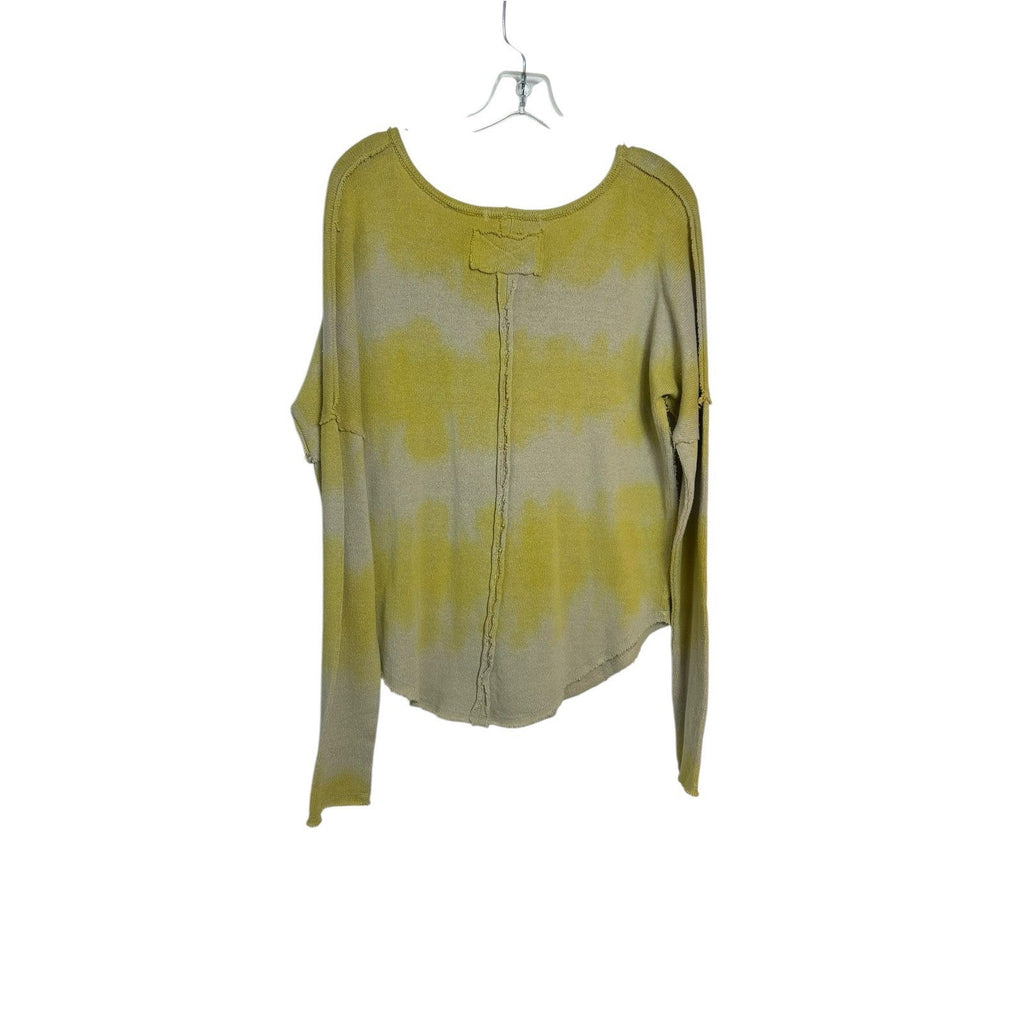 We The Free Free People Come And Get It Washed Top Khaki Yellow L OB1240838 fall