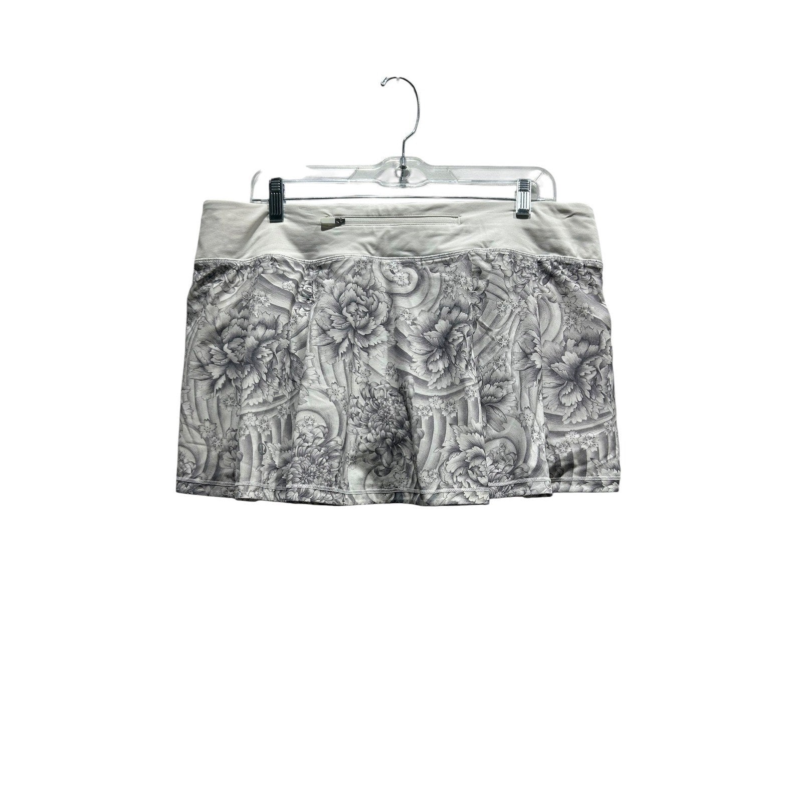 Lululemon Pace Rival Skirt Reg Grey Mini Twine White Athletic Skort Pocket 12