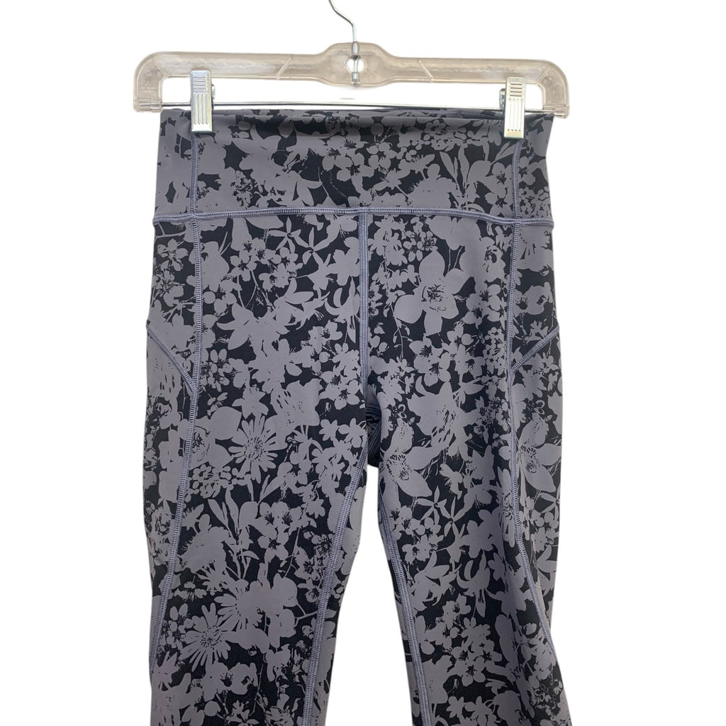 Lululemon In Movement Crop *Everlux 19" Efflorescent Nebula Black SZ 6