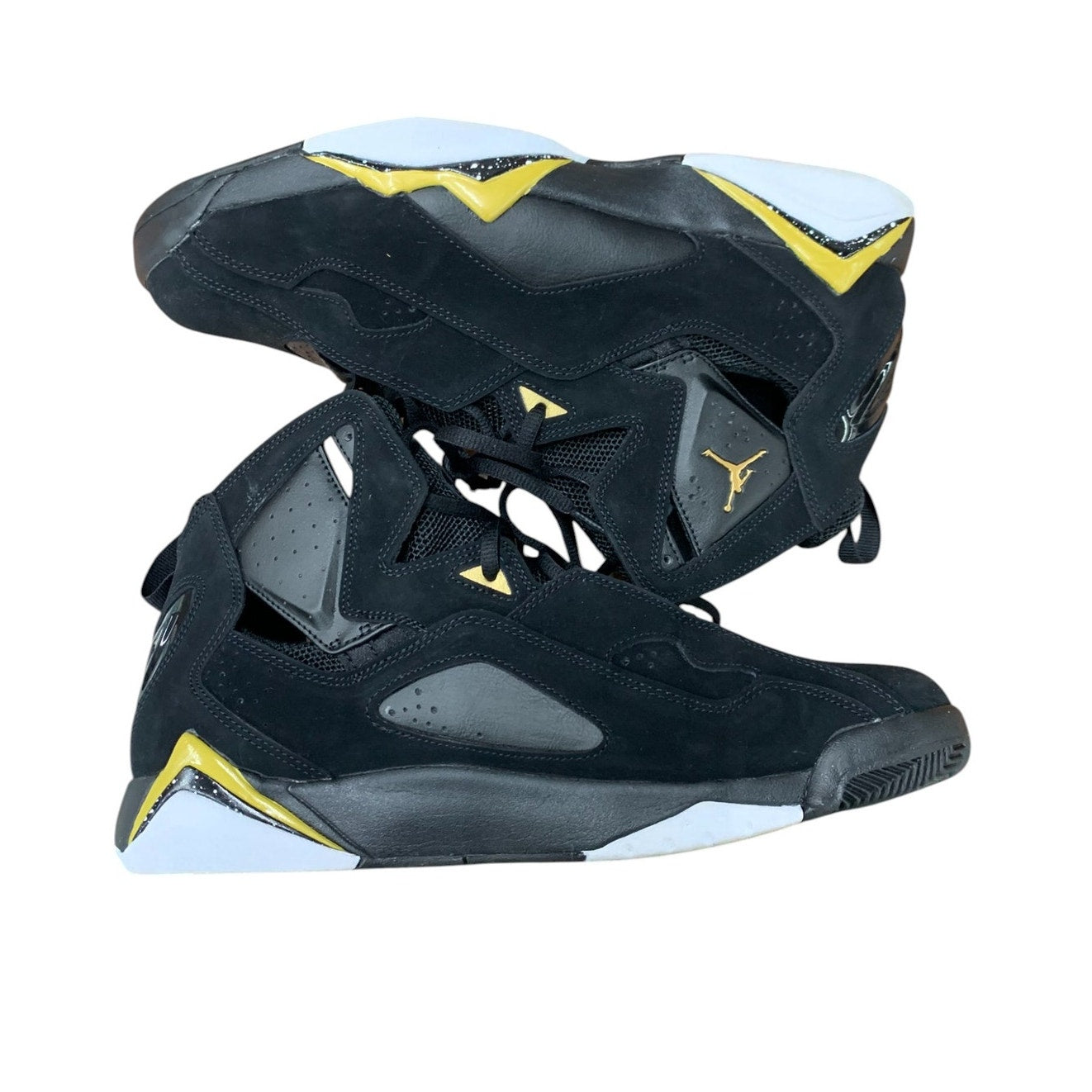 Jordan True Flight 91' Black Metallic Gold MEN SHOES size 11 Suede