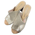 Donald Pliner Sukari-PM Slide Sandal Pebble Metalic Platino HEEL