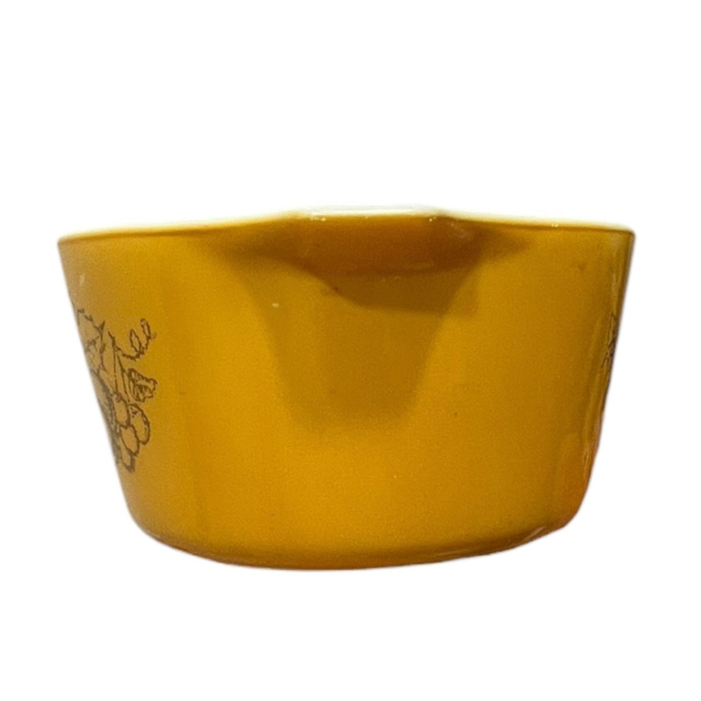 Vintage Pyrex Autumn Harvest 473 1 Qt Casserole Dish with Lid Mustard Yellow