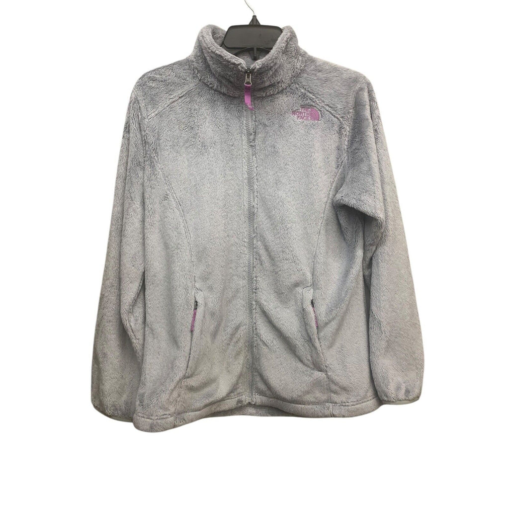 The North Face Jacket Girls Extra Large Gray Full Zip Fleece Pockets Osolita