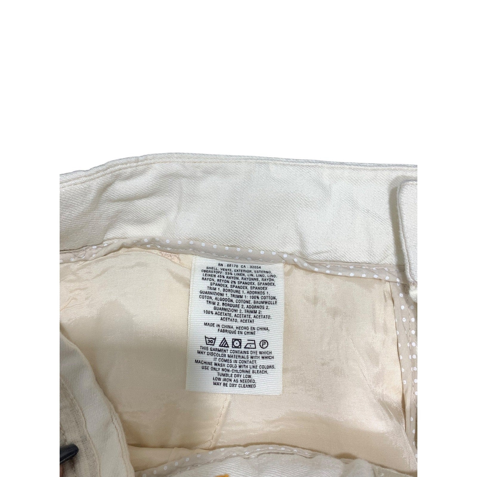 Pilcro and the Letterpress No 29 Cream Drawstring Tapered Pants Womens Size 29