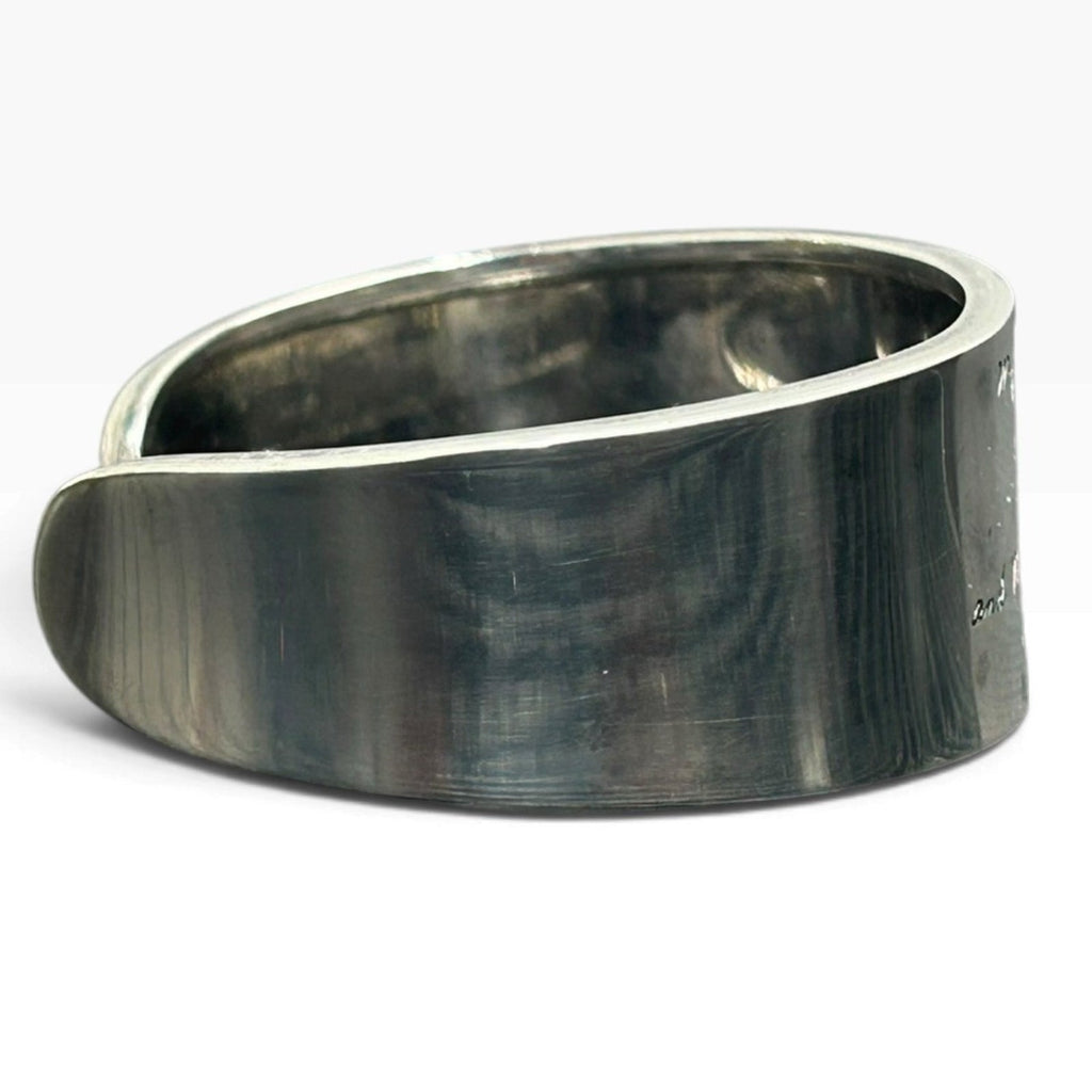 6.75" Vintage BB Becker Sterling Silver 925 Engraved Cuff Bracelet Stamped 925