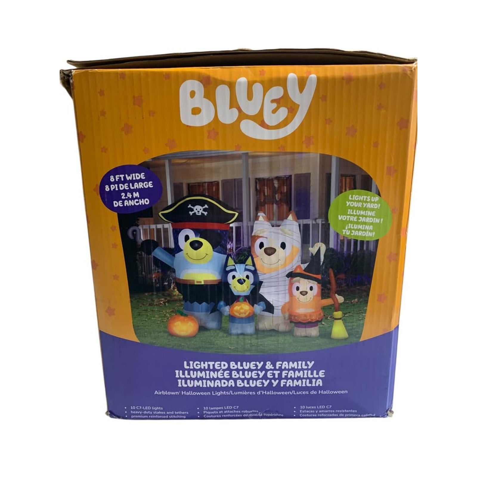 Bluey Halloween yard blow up lighted bluey family
