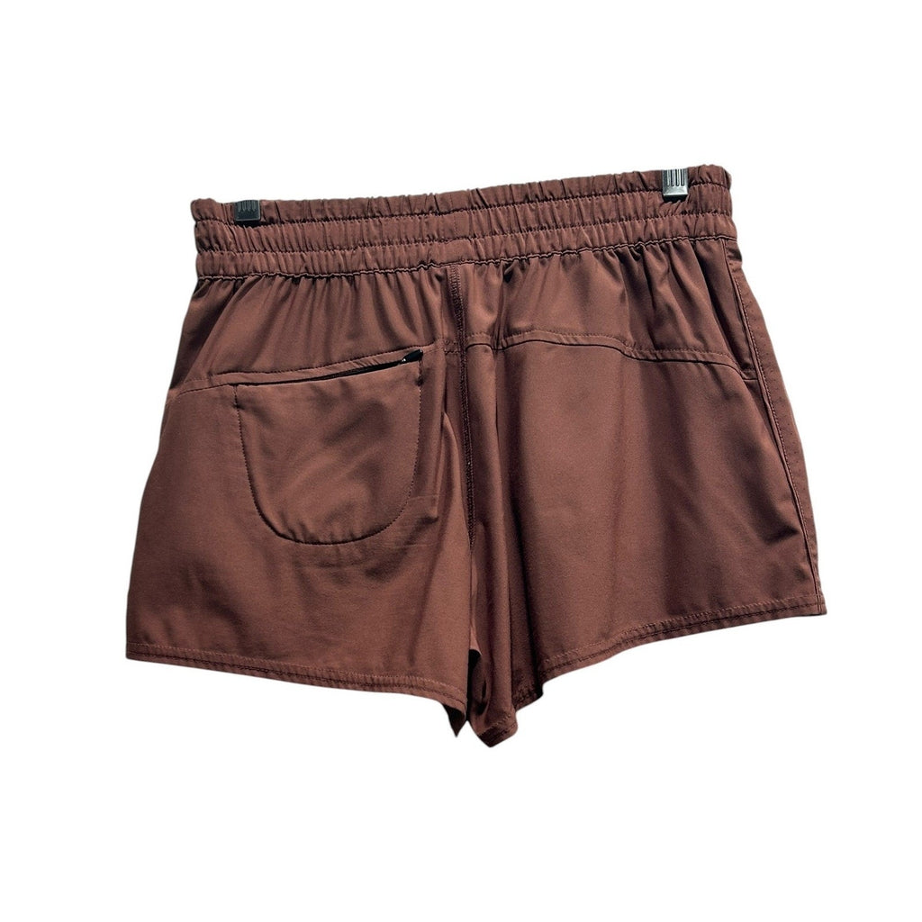 Vuori The Rise Shine Shorts Mahogany Brown VW387 Womens Small Athletic Running