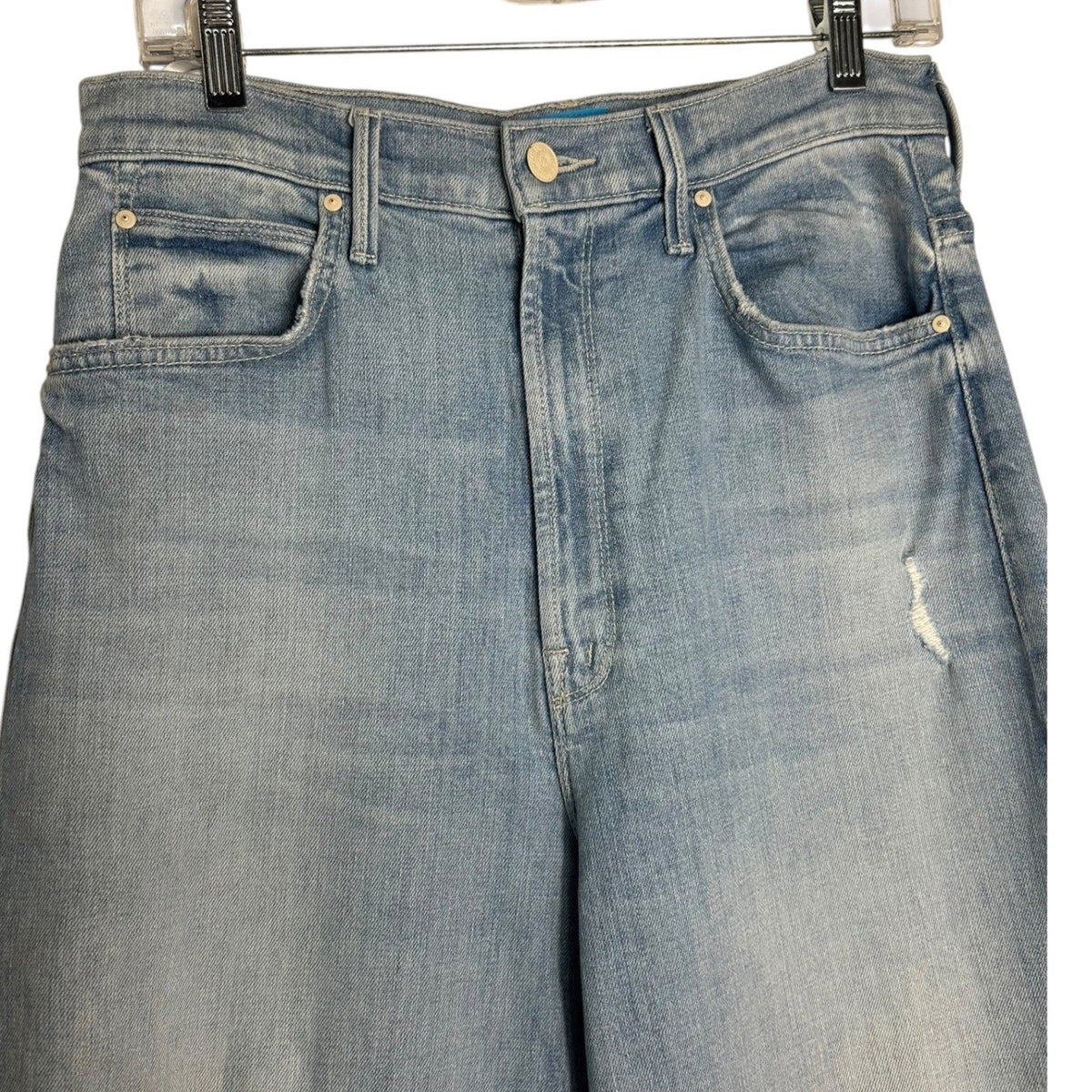 MOTHER High Waisted Tunnel Vision Sneak Jeans Sippin Sweet Tea Light Wash 29