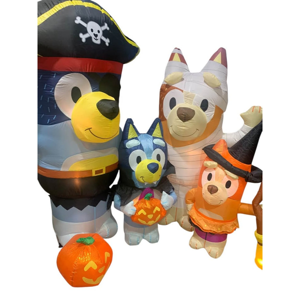 Bluey Halloween yard blow up lighted bluey family