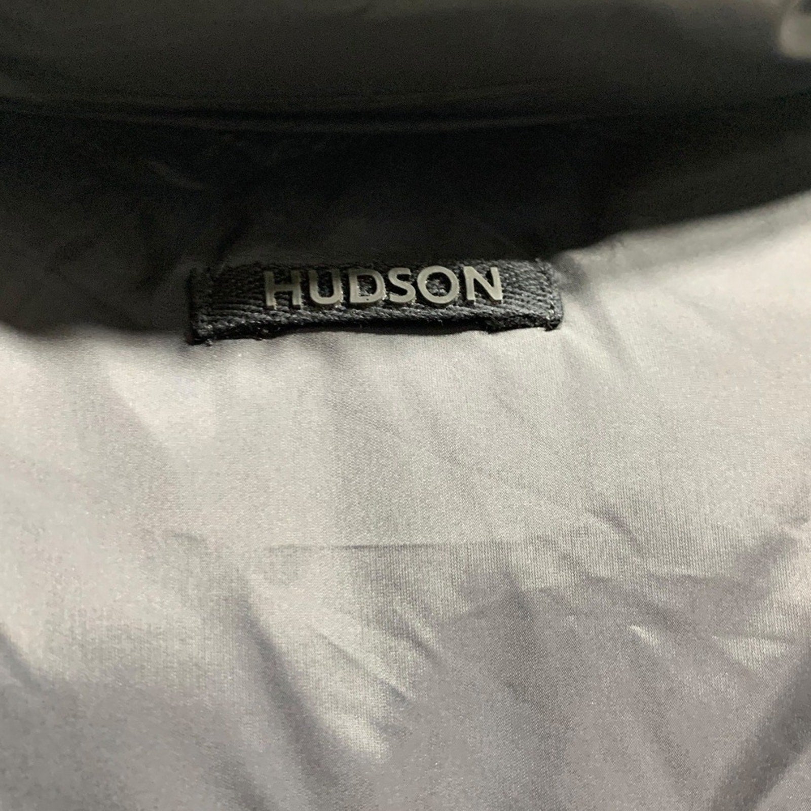 HUDSON Black Puffer Jacket Stand Collar Full Zip Women's Size Medium