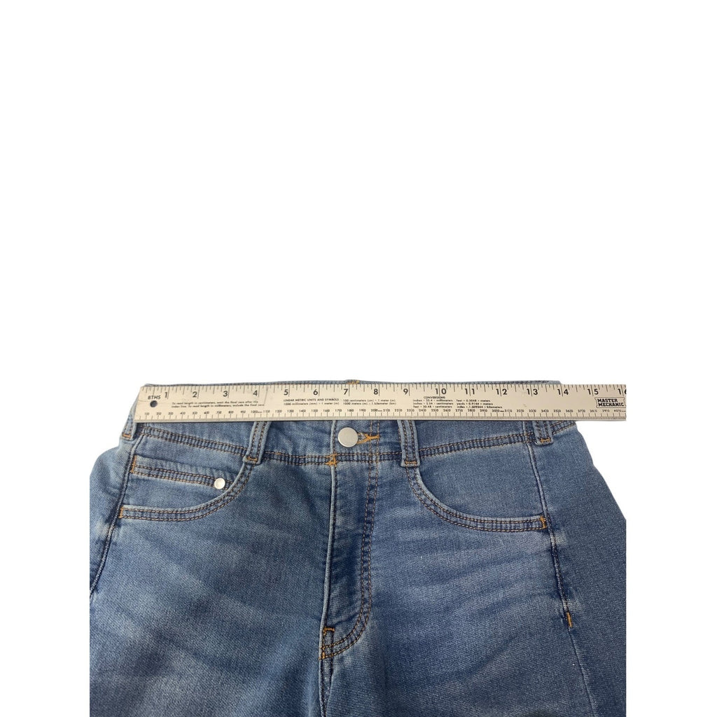 Pilcro and the Letterpress Wide Leg Denim Jeans Medium Wash Petite 25P High Rise