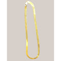 14K YellowGold Herringbone Chain Necklace 18.4g Flat Snake Link Solid Gold 18.5"