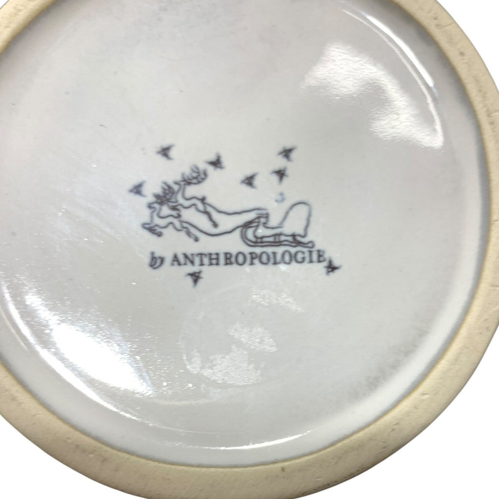 NWT Anthropologie Snowcap Reactive-Glazed Monogram Mug H