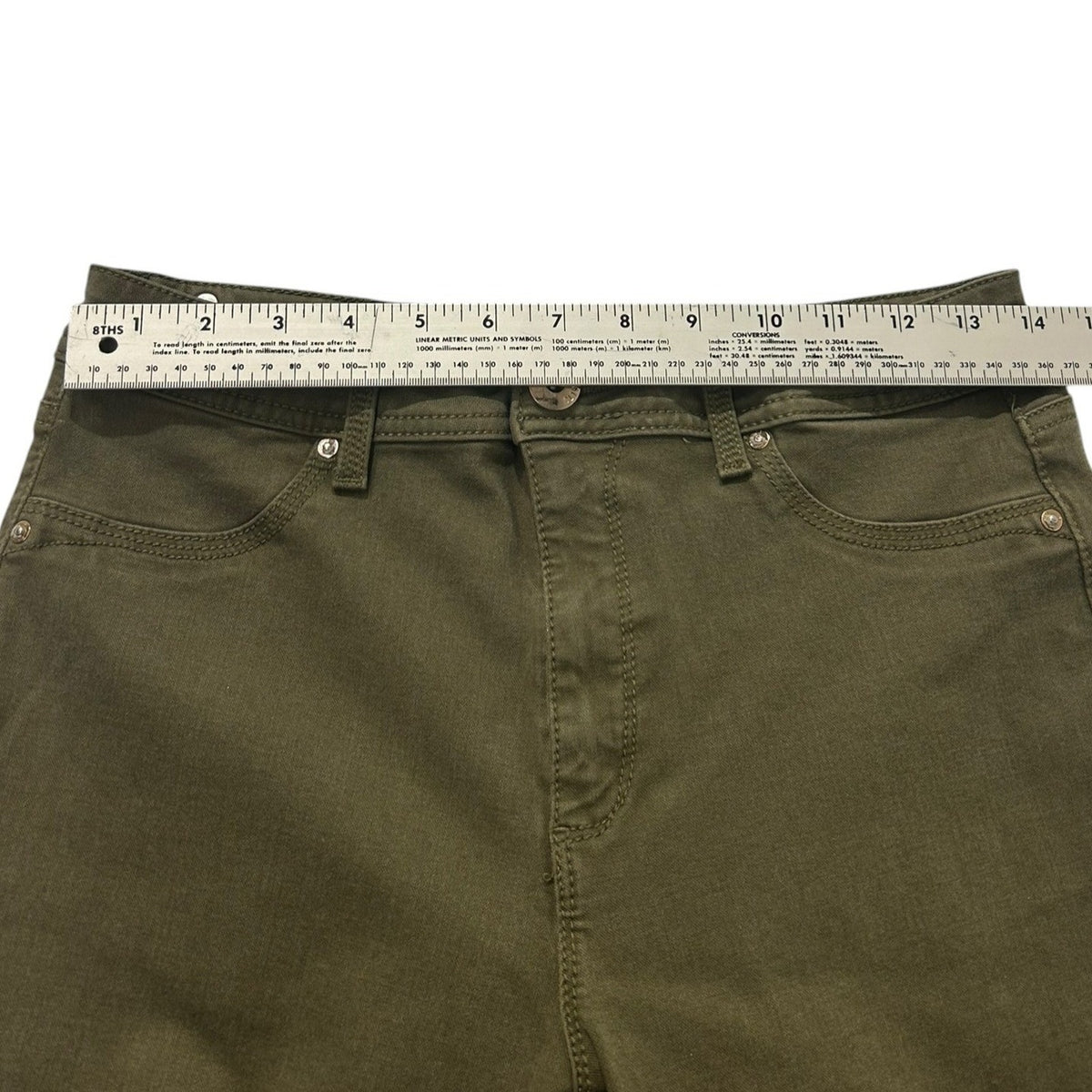 DL1961 Nina High Rise Skinny Pants Olive Green 4-Way Stretch Size 31 UTILITY MIN