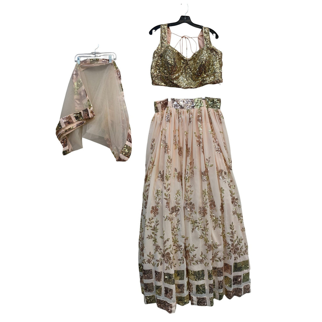 Rose Gold Skirt with Gold Top