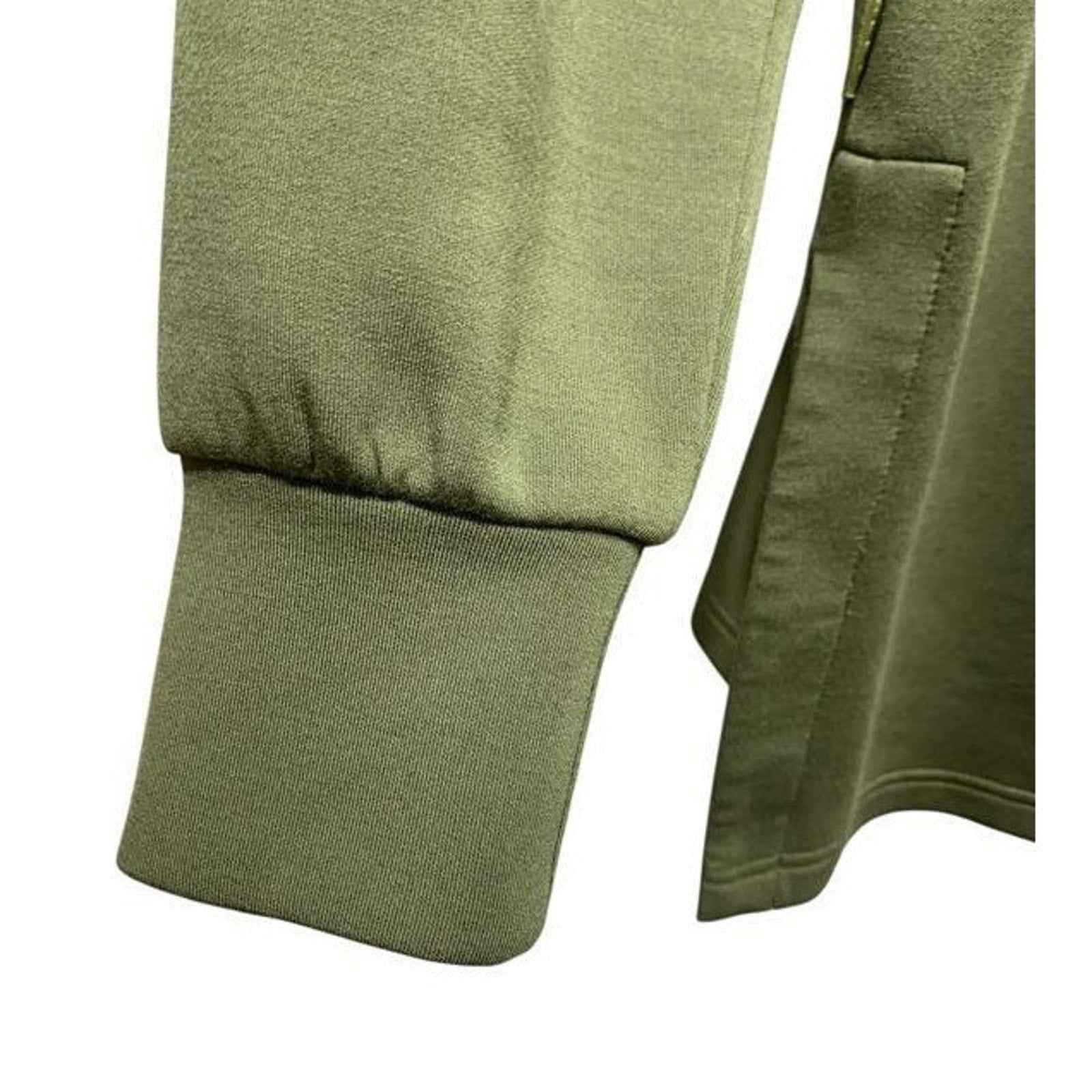 Varley Freya Sweat Olive Green DoubleSoft Cowl Neck Drawstring Pullover Small