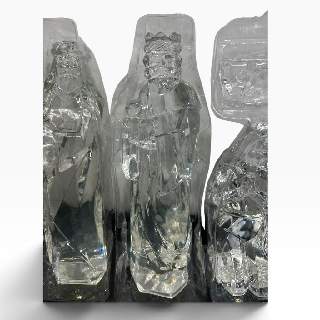 Target Clear Acrylic 6 Piece Nativity Set Figurines 7 Inch Christmas Decor Cute