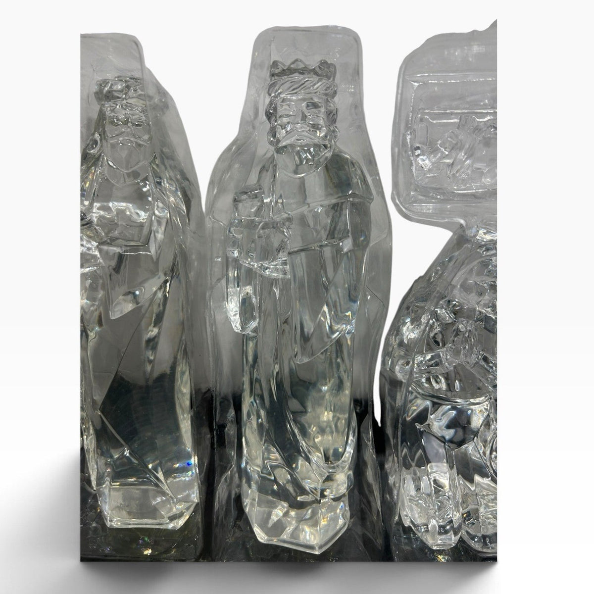 Target Clear Acrylic 6 Piece Nativity Set Figurines 7 Inch Christmas Decor Cute