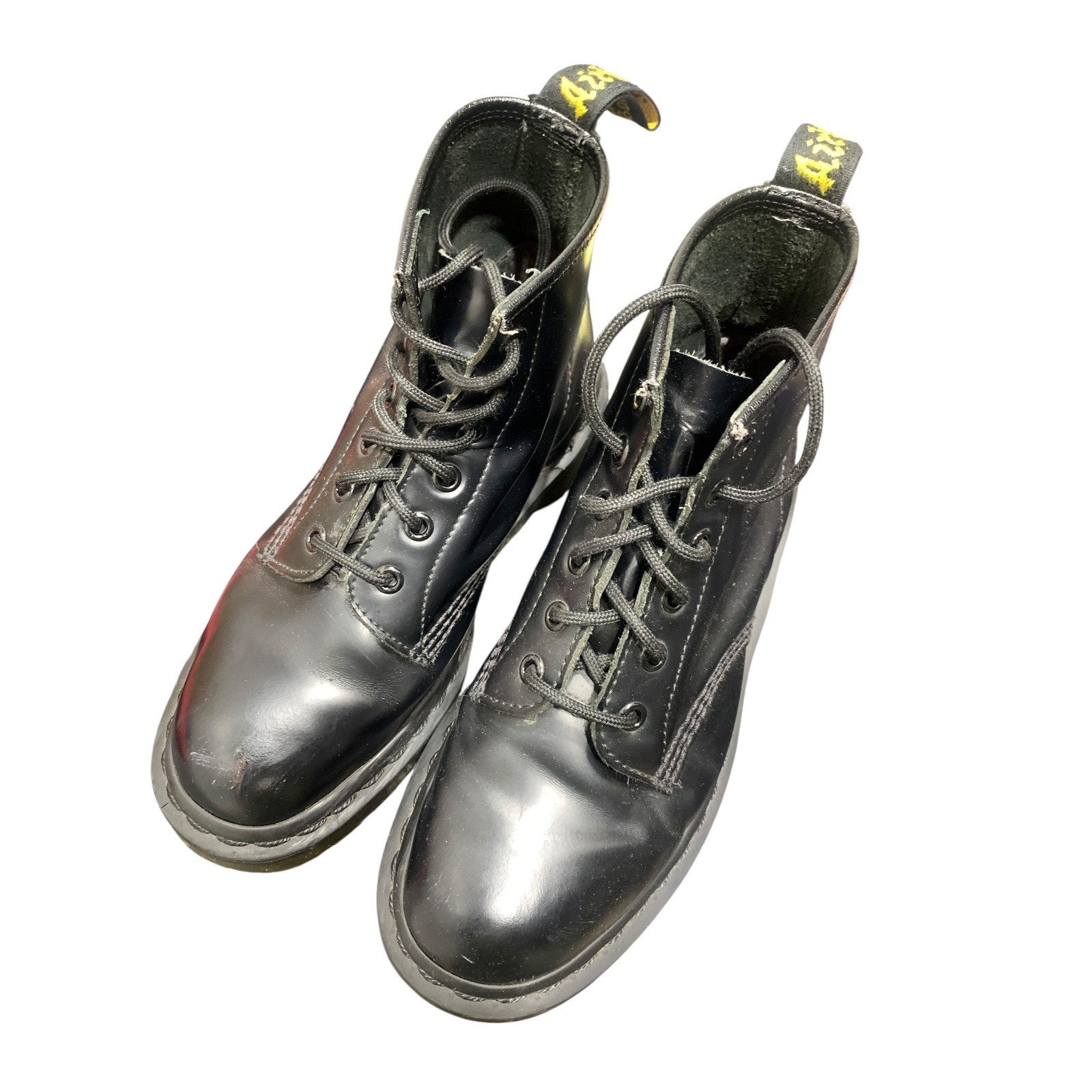 Dr. Martens 101 Black Smooth Leather 6-Eye Ankle Boots Womens 8 Mens 7 13512006