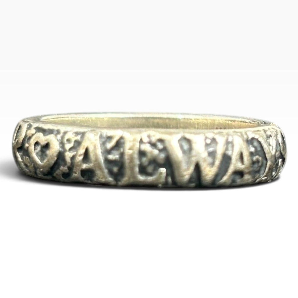 Retired James Avery Silver Forever Always Heart Infinity Band Ring Size 5.5 4.3g