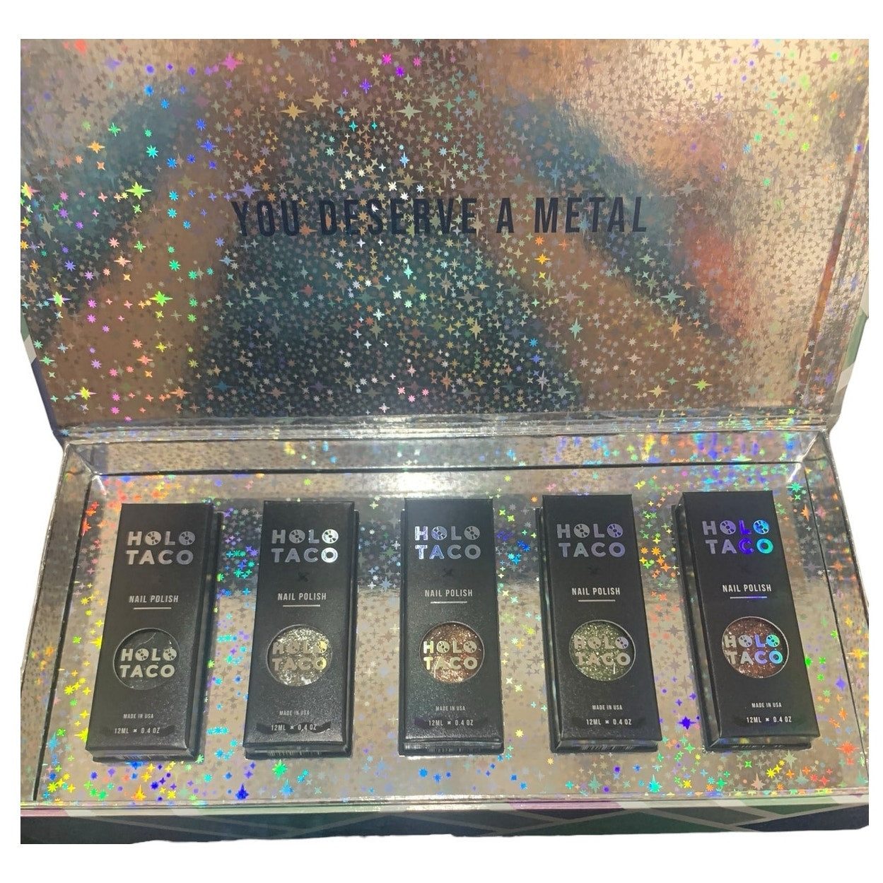 HOLO TACO Frosted Metals Collection Complete with Polishes NEW
