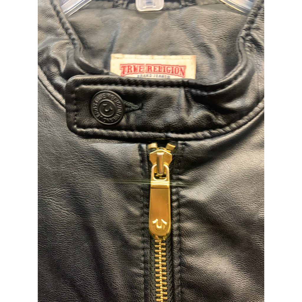 Authentic True Religion Leather Biker Jacket SZ M