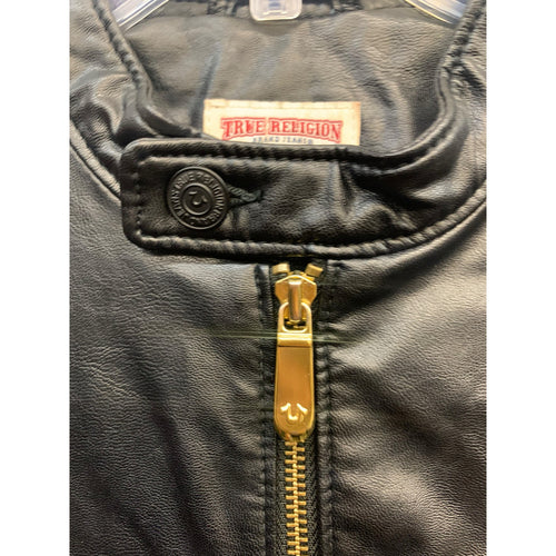 Authentic True Religion Leather Biker Jacket SZ M