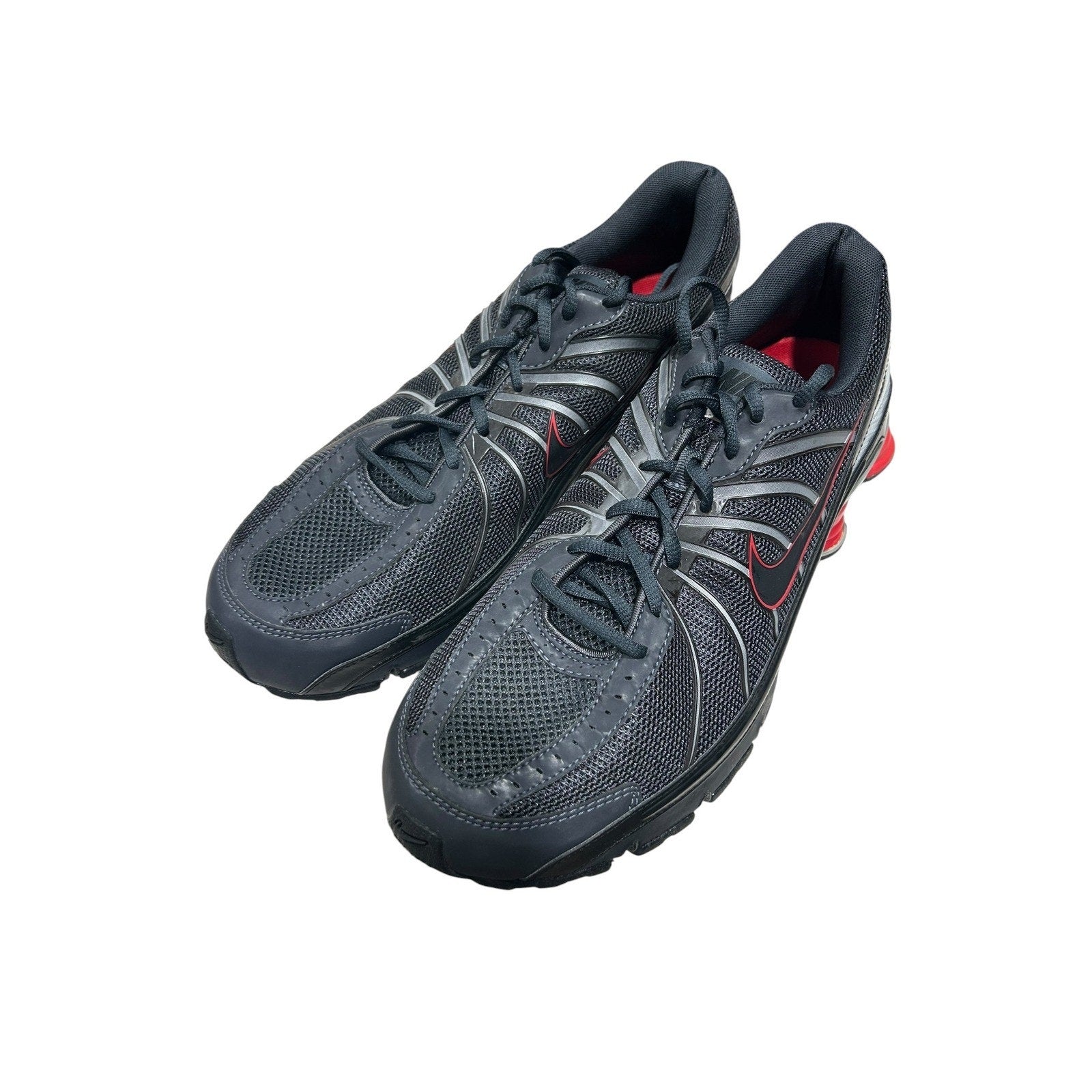 Nike Shox Turbo VII silver Black Red Mens Running Shoes 324907-002 Size 12