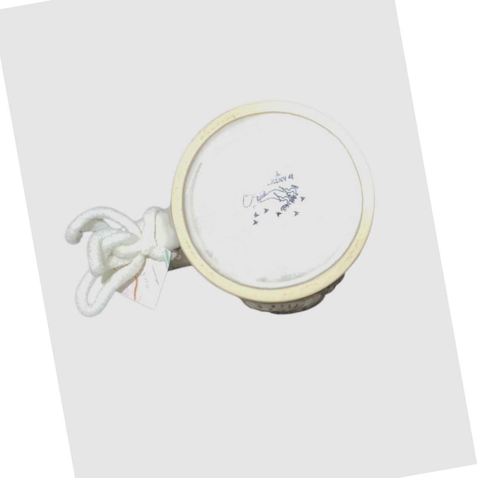 NWT Anthropologie Snowcap Reactive-Glazed Monogram Mug H