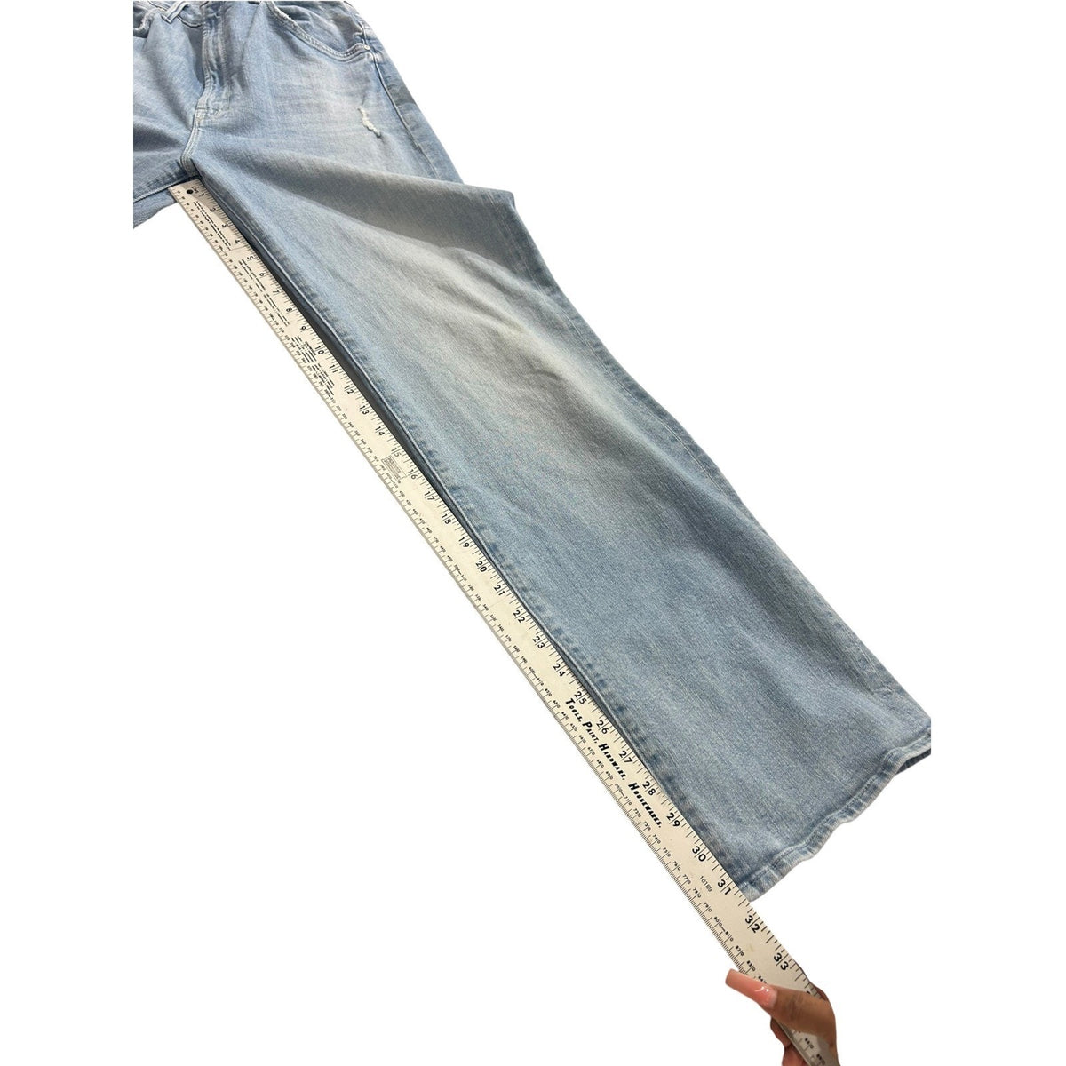 MOTHER High Waisted Tunnel Vision Sneak Jeans Sippin Sweet Tea Light Wash 29