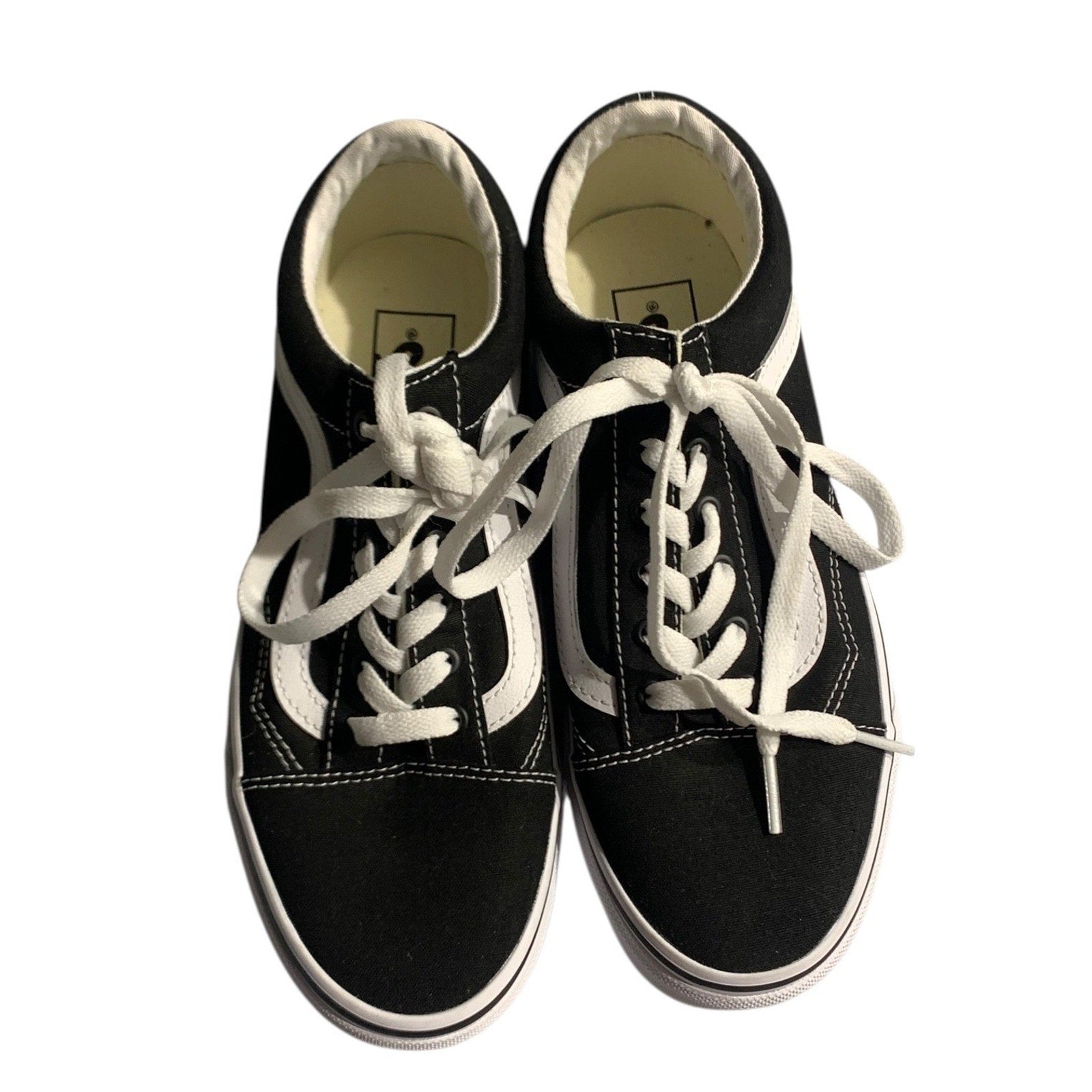 Vans Old Skool Black White Low Top Sneakers Mens 5.5 Womens 7 VN000D3HY28