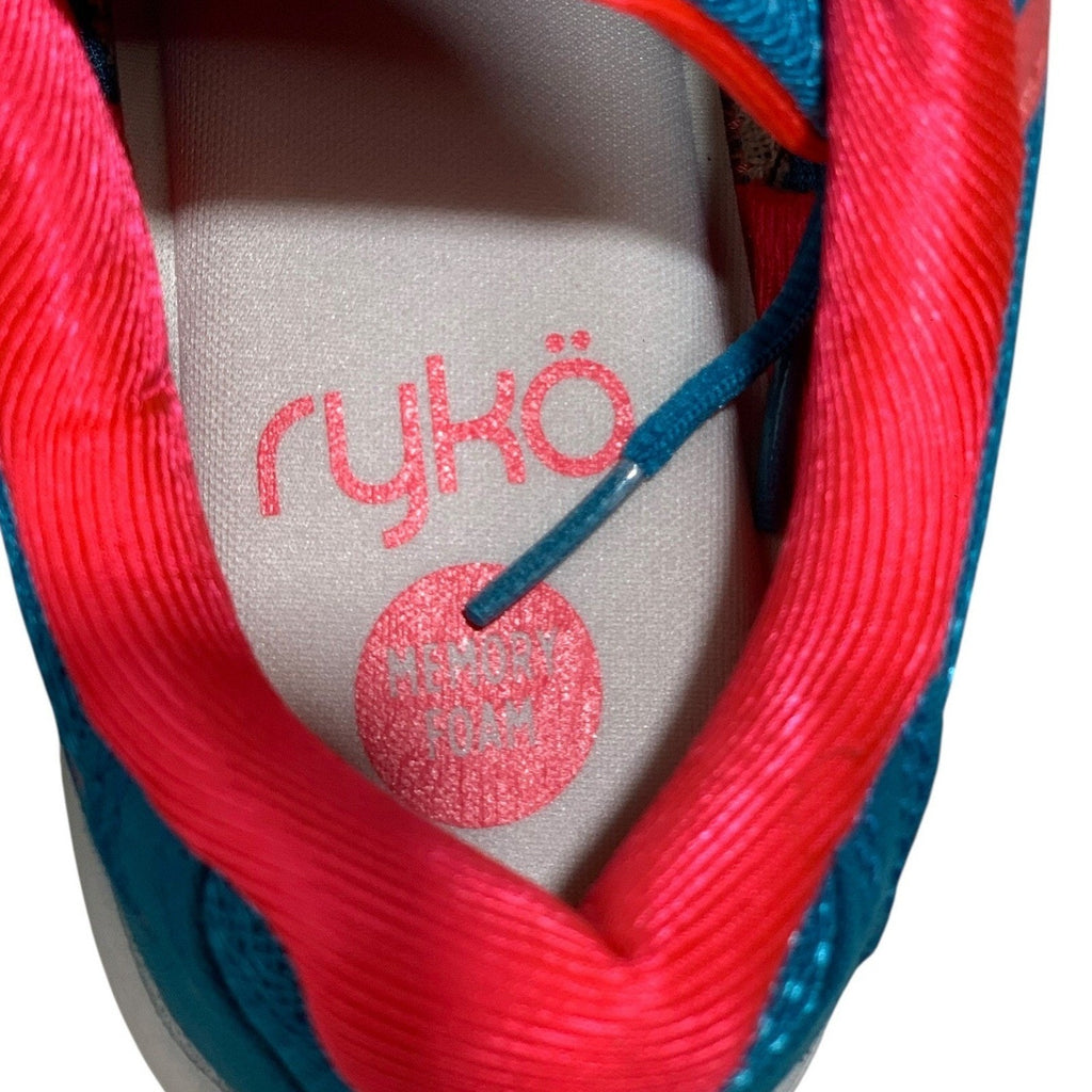Ryka Teanna Womens Teal Pink Memory Foam Walking Sneakers SMW Shoes 9M
