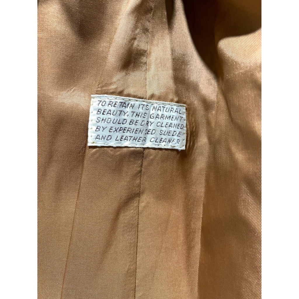 Brigham Sportswear Tan Leather Blazer Jacket Women 15/16 Classic Business Casual