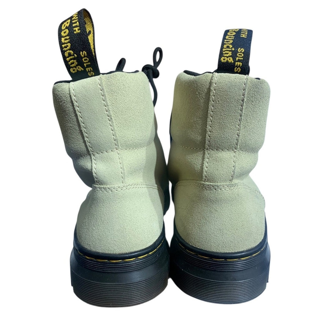 Dr. Martens AirWair Combs Suede Women's Combat Boot Cream SZ US L 9