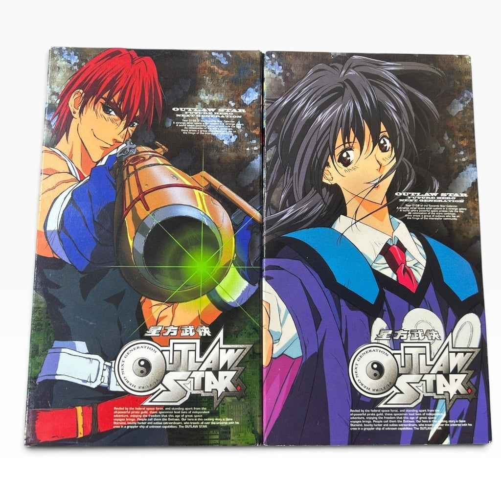 Bandai Outlaw Star VHS Vol 1 & 2 Episodes 1-4 English Dubbed 1999 Anime Retro