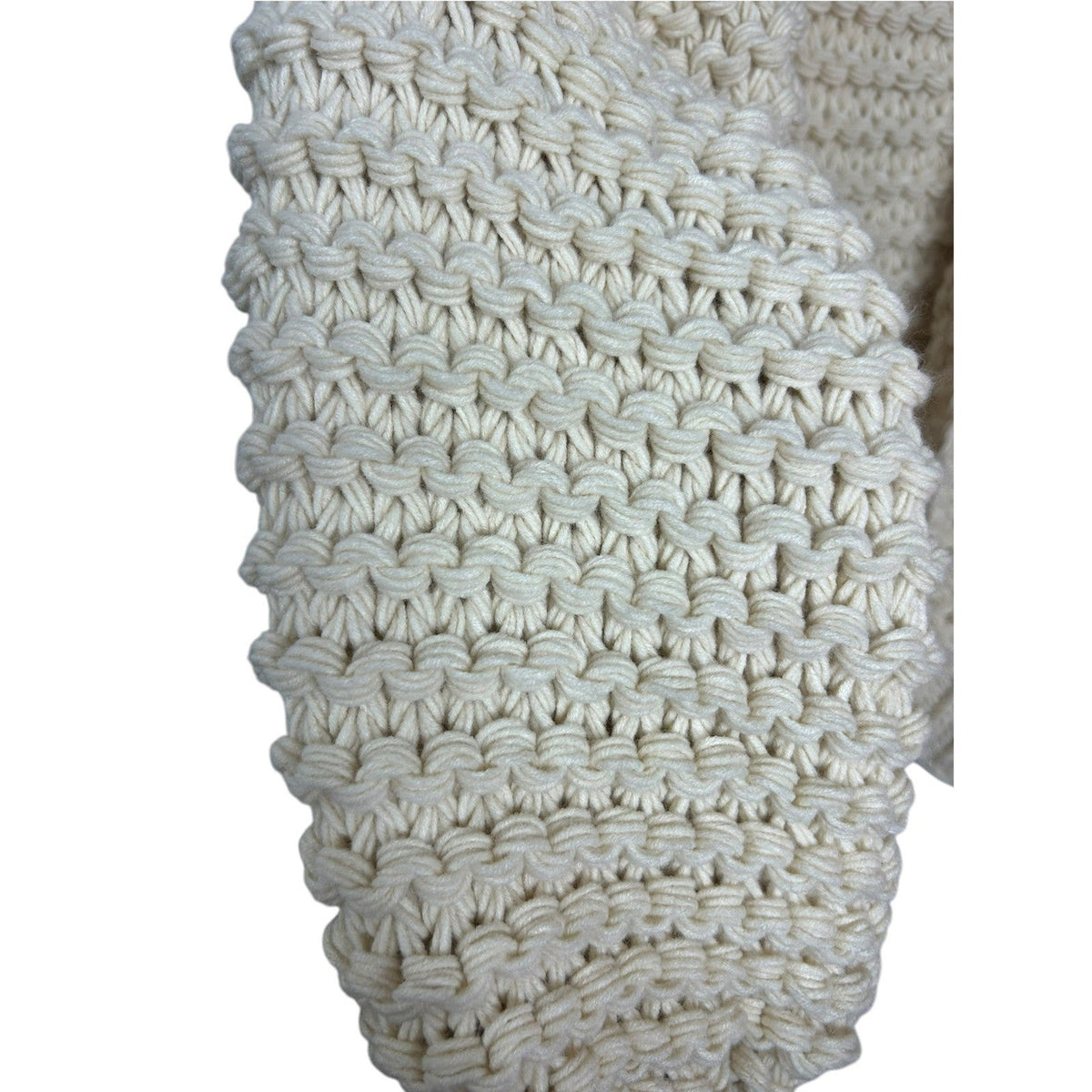 Anthropologie One Size Cream Chunky Knit Oversized Open Front Cardigan Sweater