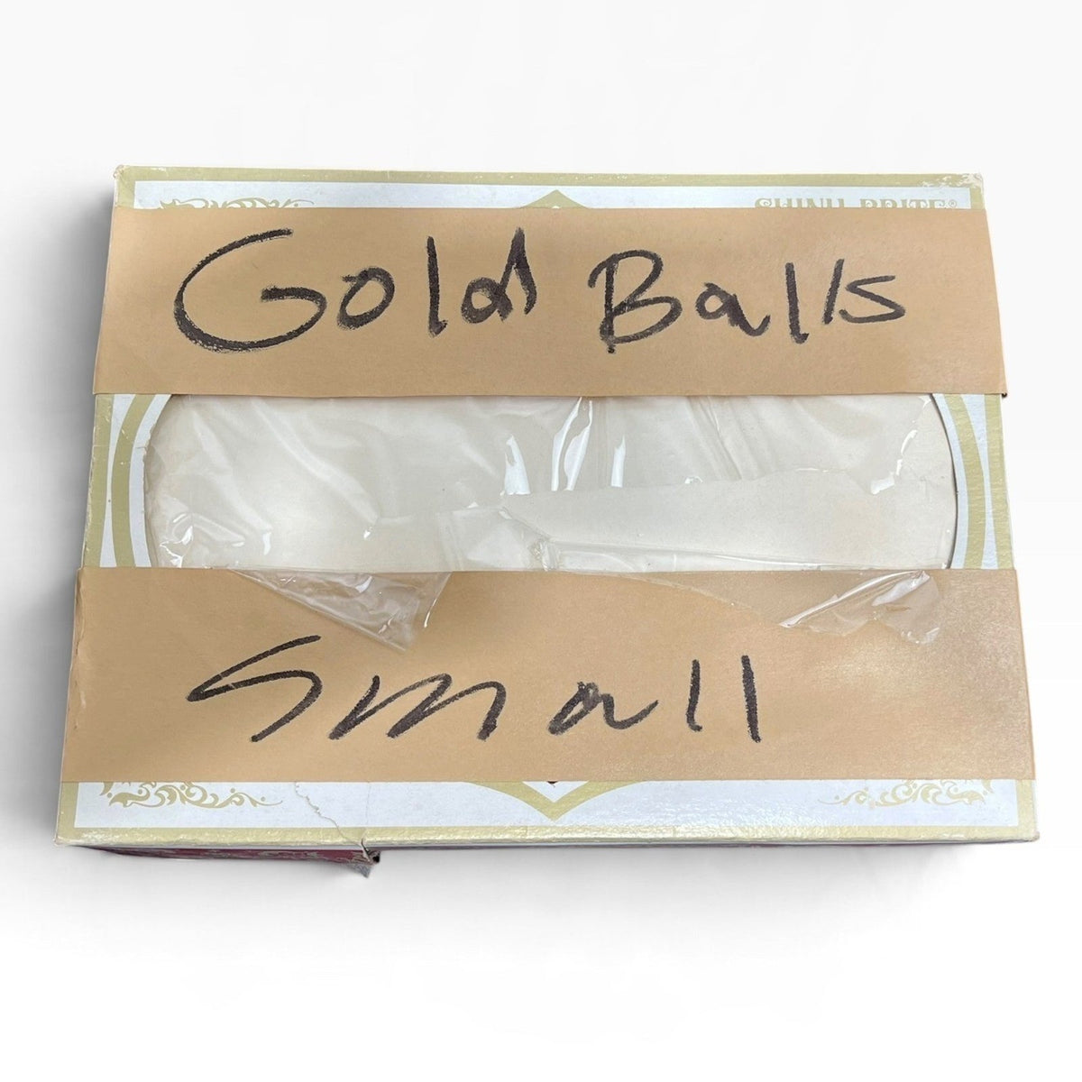 Vintage Shiny Brite Gold Glass Christmas Ornaments Set of 12 Small Round MCM USA