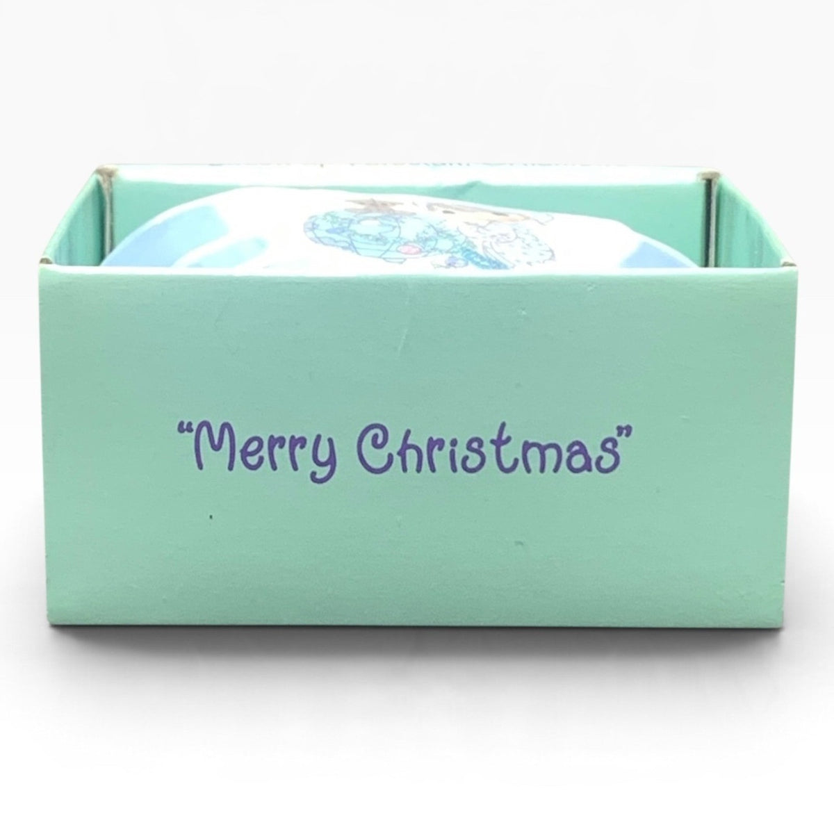 Precious Moments Brighten-Ups Porcelain Heart Christmas Ornament 1997 Enesco